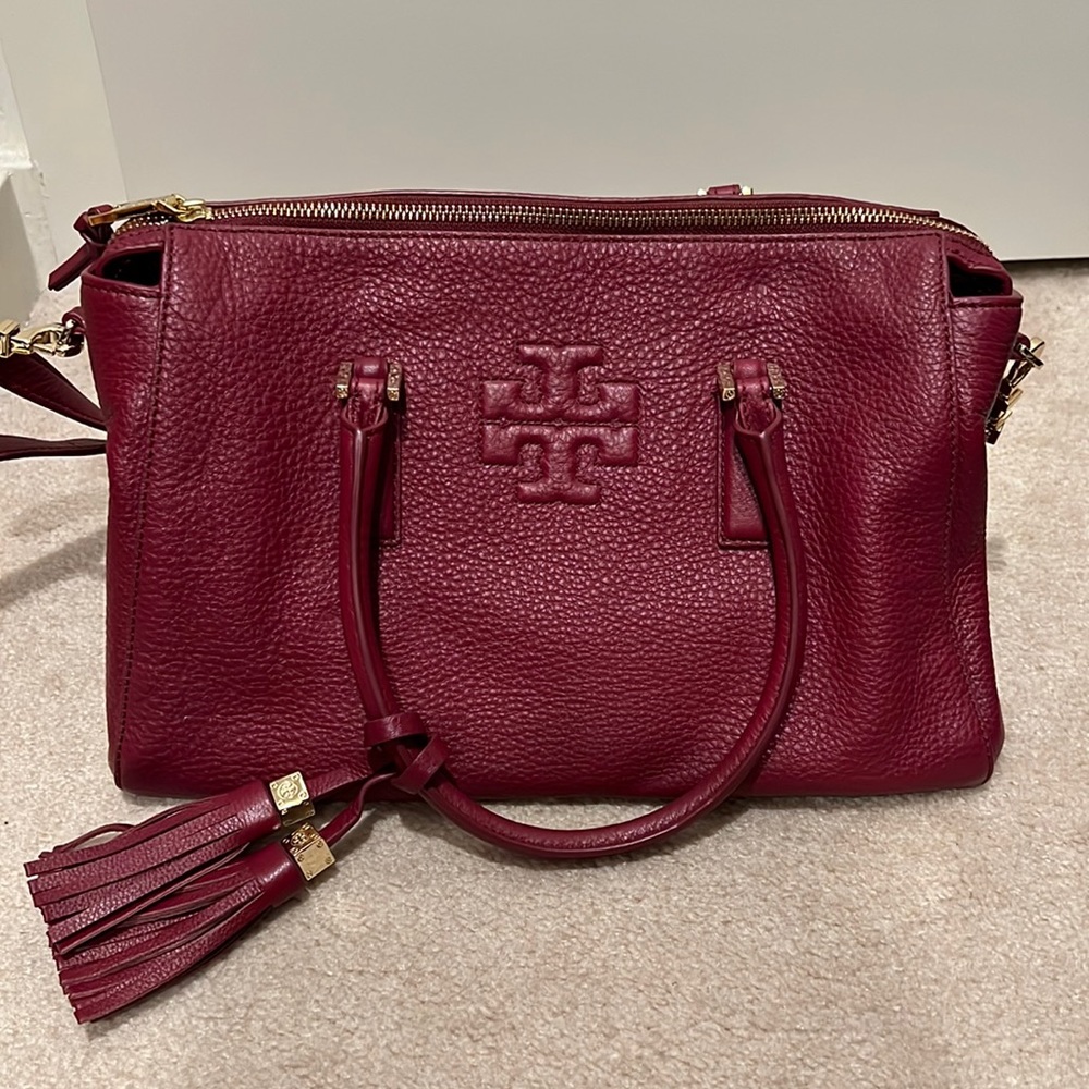Tory Burch - Thea Zip Satchel Cabernet